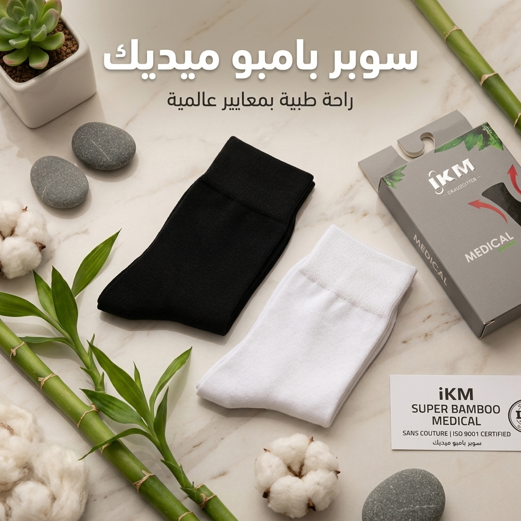 جوارب طبية من البامبو  4 أزواج