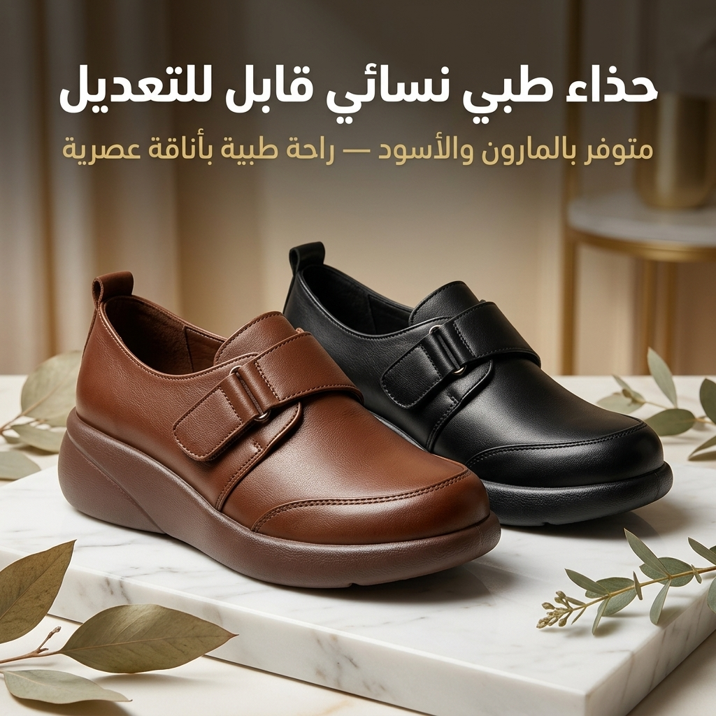Chaussure Médicale Femme Ajustable | حذاء طبي نسائي قابل للتعديل