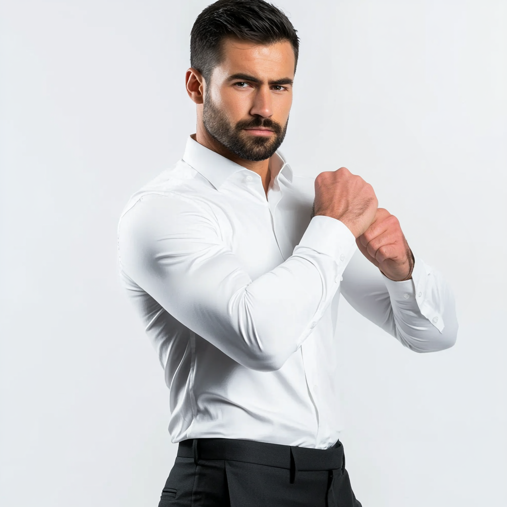 Chemise Infroissable à Coupe Ajustée